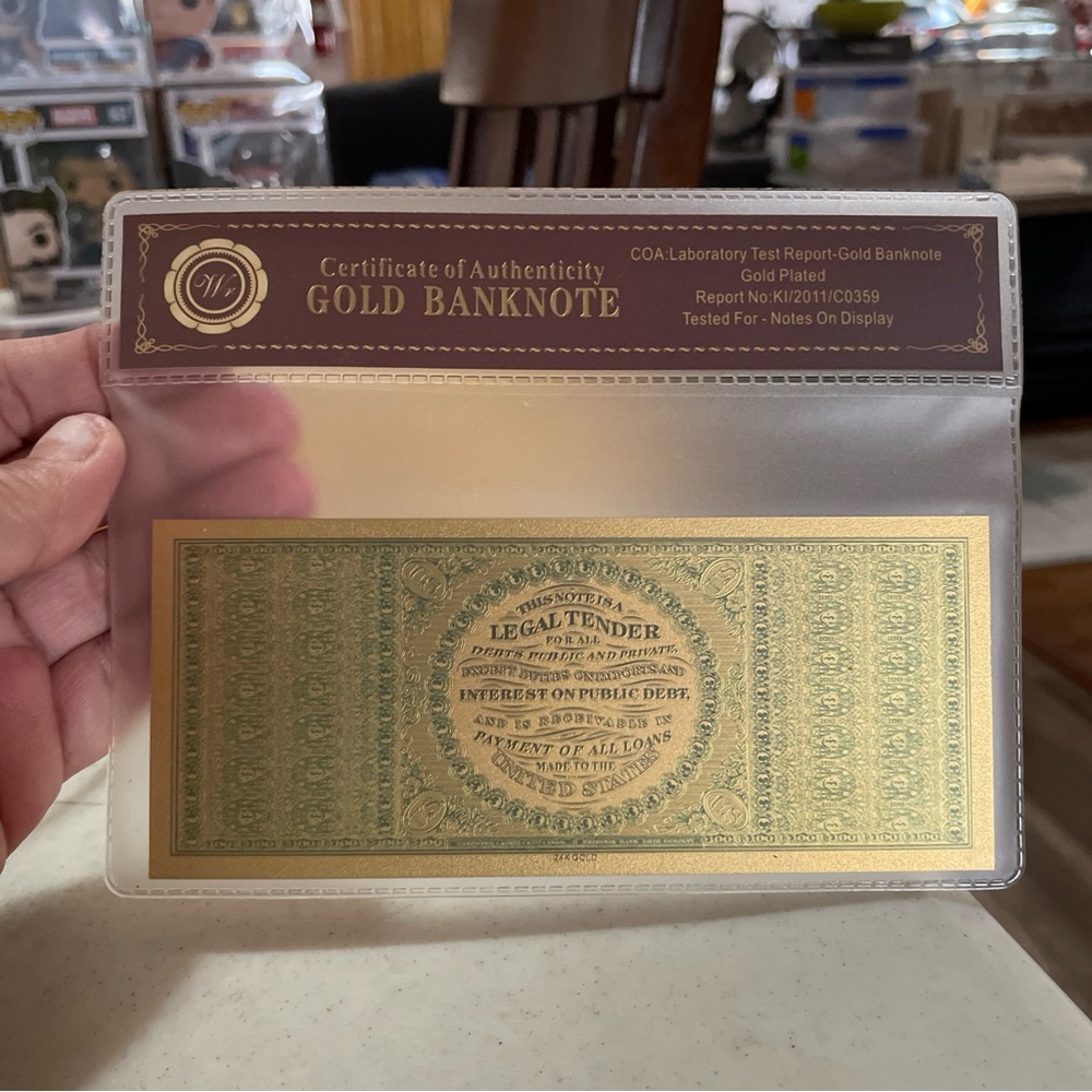 Gold Banknote with Eagle Design - Picture 3 of 4